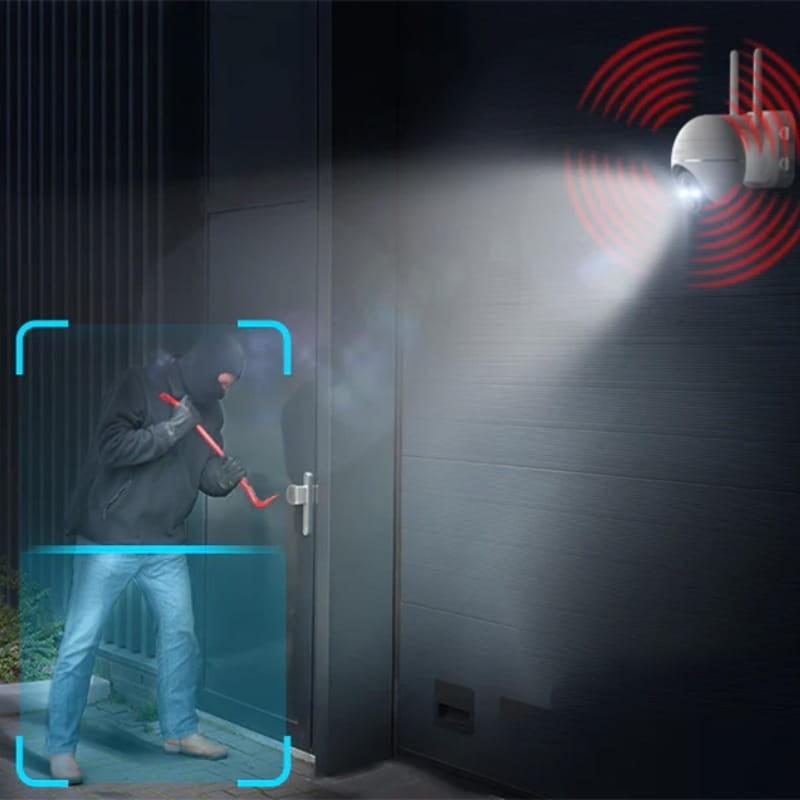 ieGeek ZS-GX1S 3MP/2K WiFi IP65 Blanco - Cámara de Seguridad Exterior - alarma disuasoria