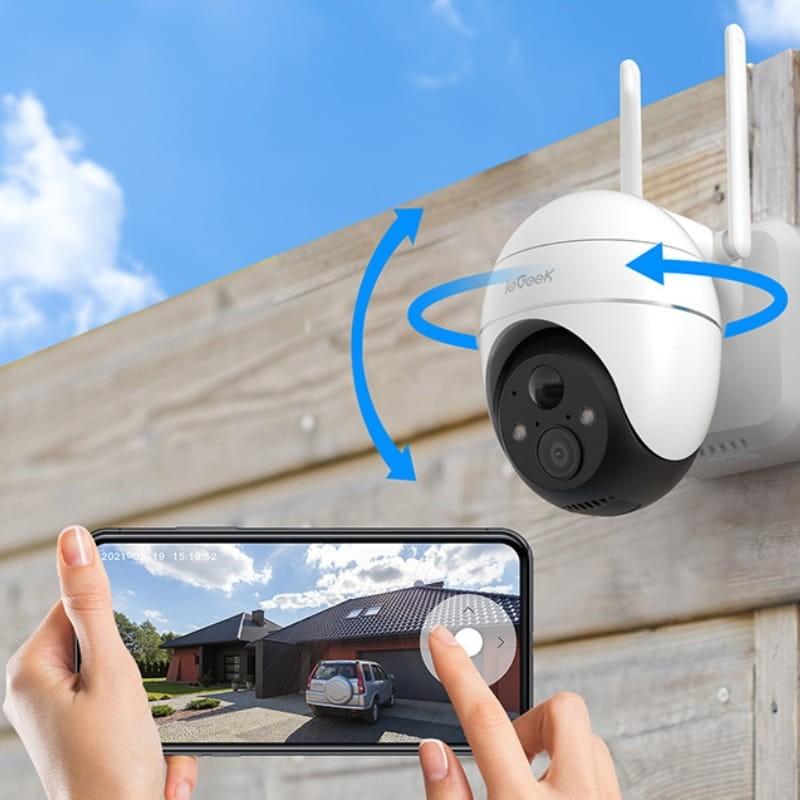 ieGeek ZS-GX1S 3MP/2K WiFi IP65 Blanco - Cámara de Seguridad Exterior - ángulo de rotación