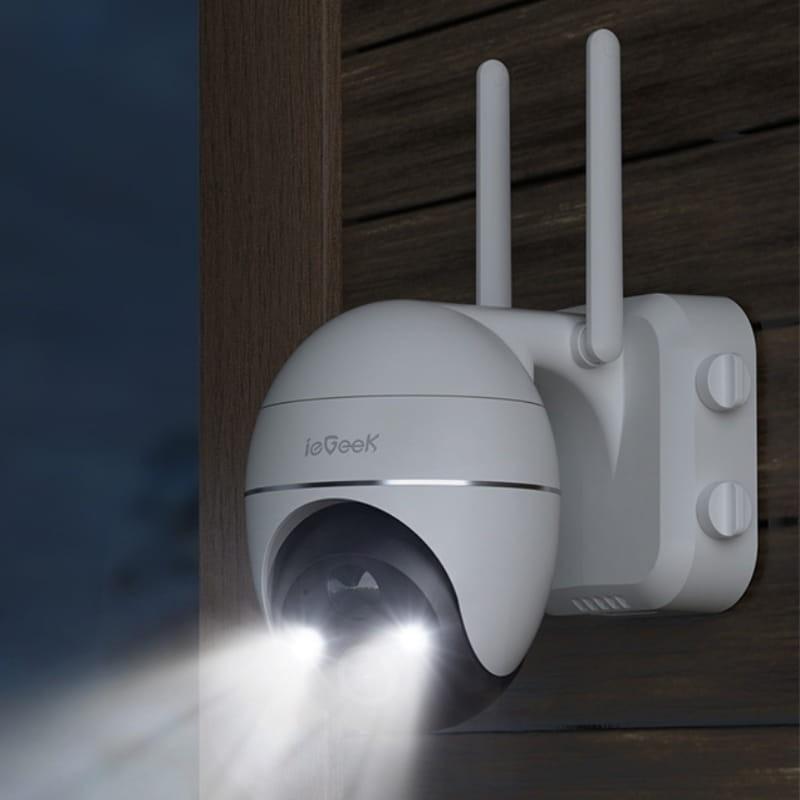 ieGeek ZS-GX1S 3MP/2K WiFi IP65 Blanco - Cámara de Seguridad Exterior - iluminación LED