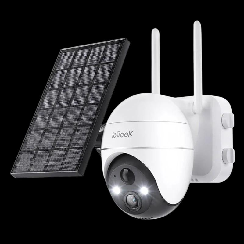 ieGeek ZS-GX4S 5MP/QHD IP65 WiFi Solar Blanco - Cámara de Seguridad Exterior