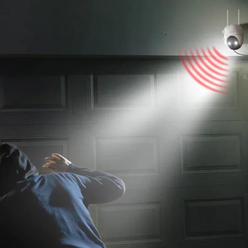 ieGeek ZS-GX4S 5MP/QHD IP65 WiFi Solar Blanco - Cámara de Seguridad Exterior - alarma disuasoria