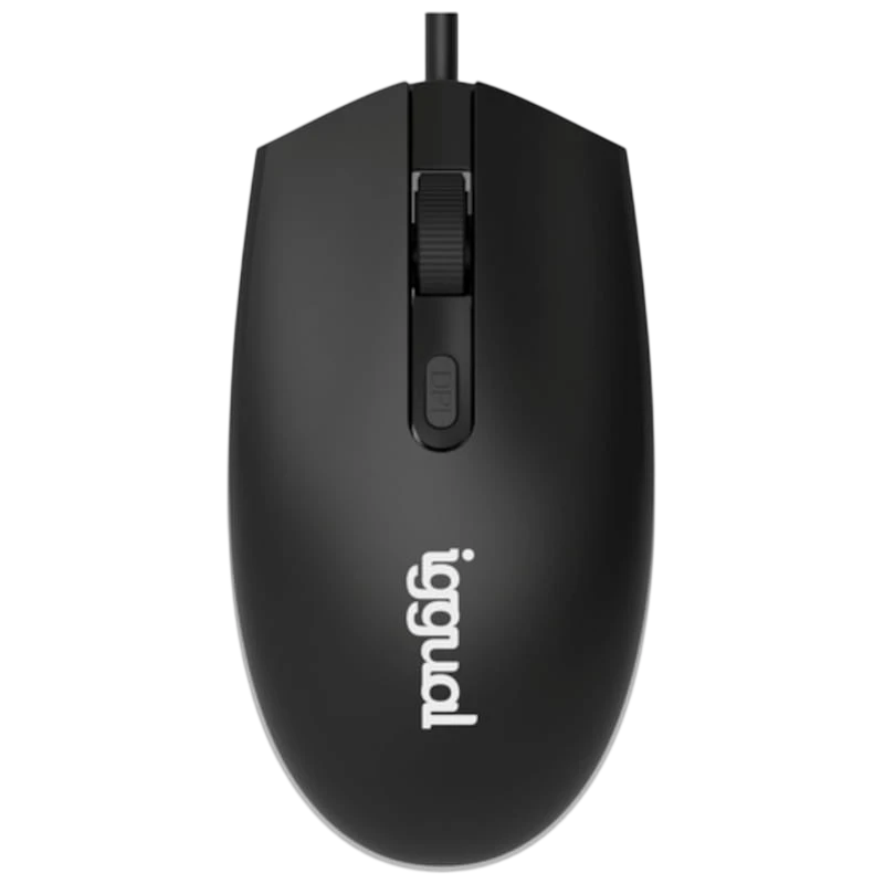 Iggual IGG317624 USB Negro - Ratón para PC - 1600 DPI