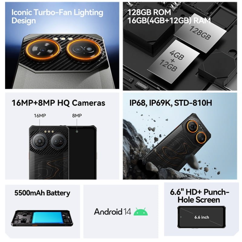 iiiF150 Air3S 4GB/128GB Negro Rugged - funciones principales