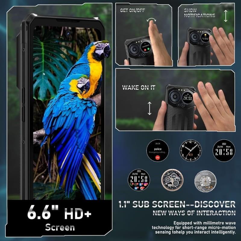 iiiF150 B3C 4GB/256GB Gris Granito Rugged - mini pantalla trasera