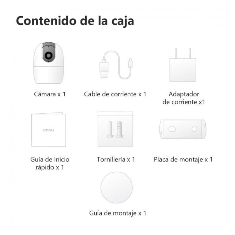 Contenu de la boîte de la Caméra de Sécurité IMOU A1 3MP Blanche