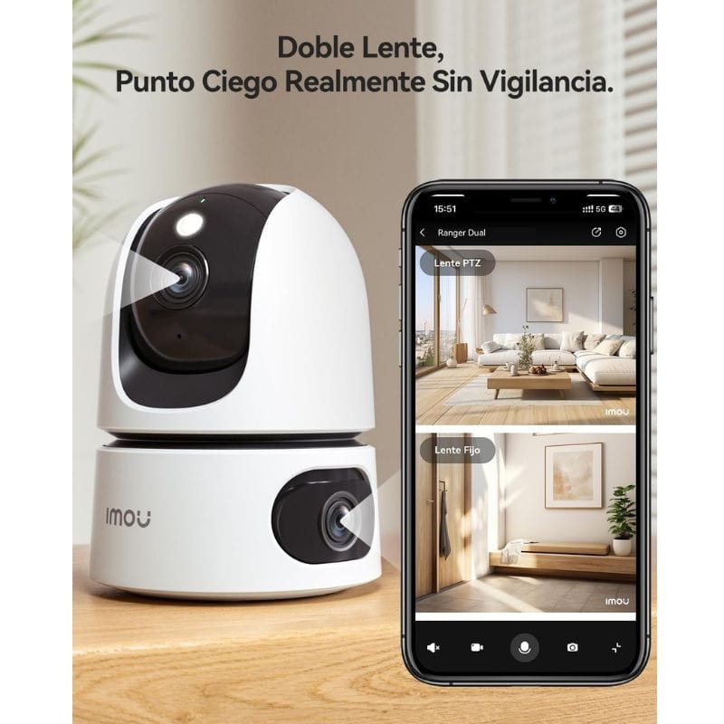 IMOU Ranger Dual 6MP Visión nocturna Wi-Fi Blanco - Cámara de seguridad imagen con la app