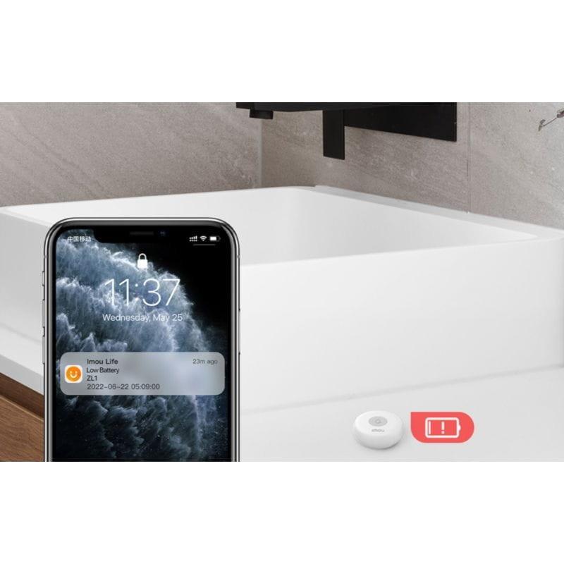 Aviso de batería baja del Sensor de fugas de agua Zigbee Imou ZL1