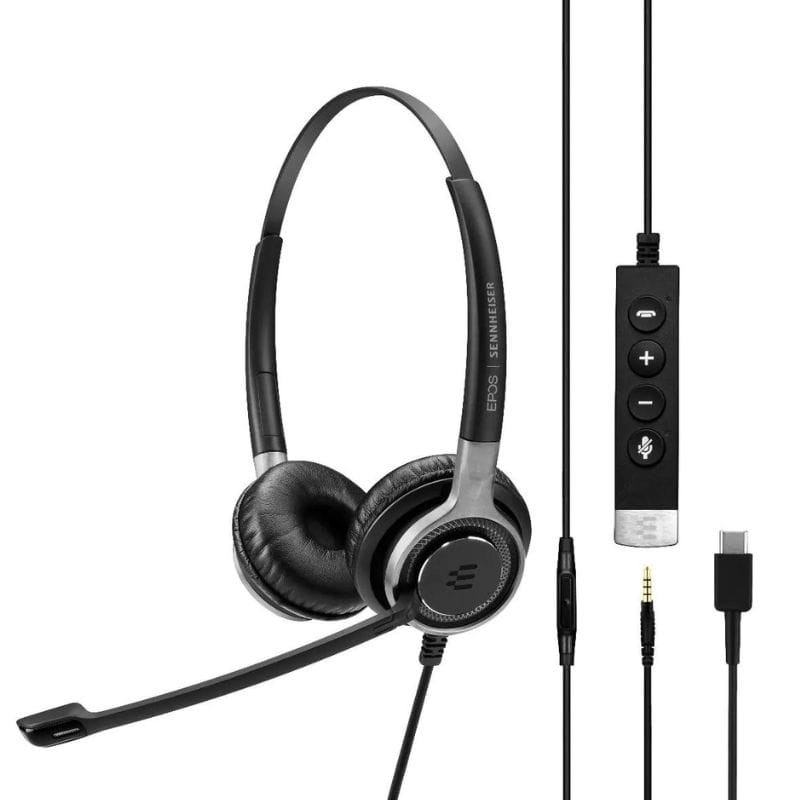 EPOS Impact SC 635 USB-C Monaural Black - Casque d'écoute avec microphone avec connecteurs