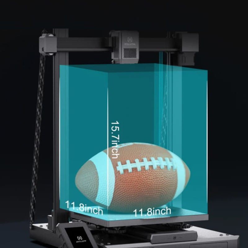 Détail de l'espace d'impression de la pièce de l'imprimante 3D Artillery Sidewinder X3 Plus