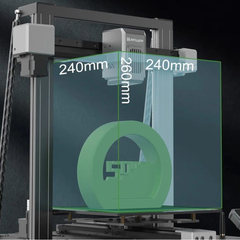 Gran tamaño de Impresora 3D Artillery Sidewinder X4 Pro S1 Negro - Impresora FDM