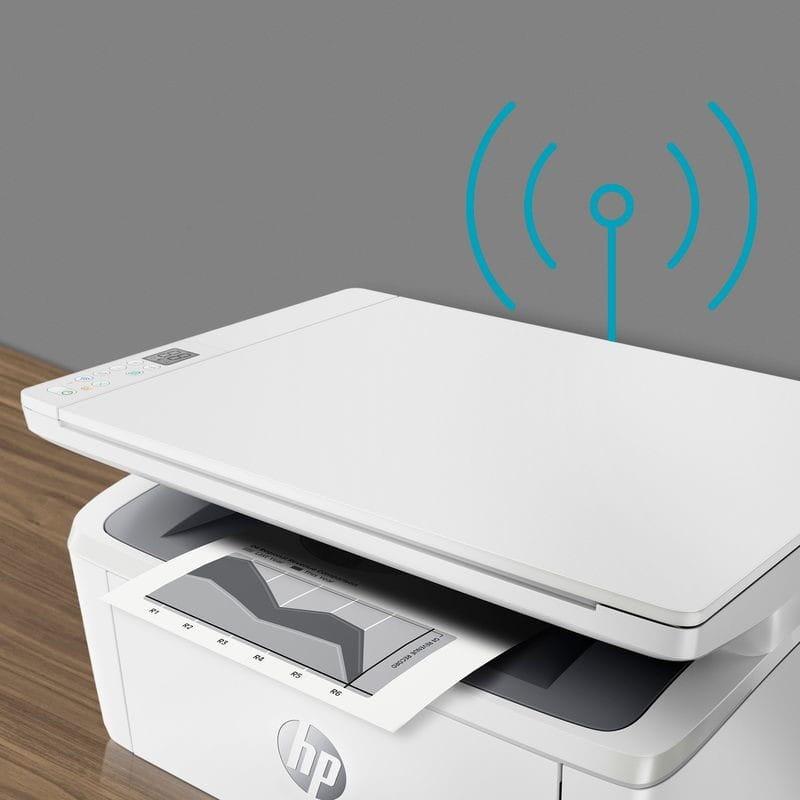 Imprimante multifonction HP LaserJet M140w monochrome compacte blanche - Scanner