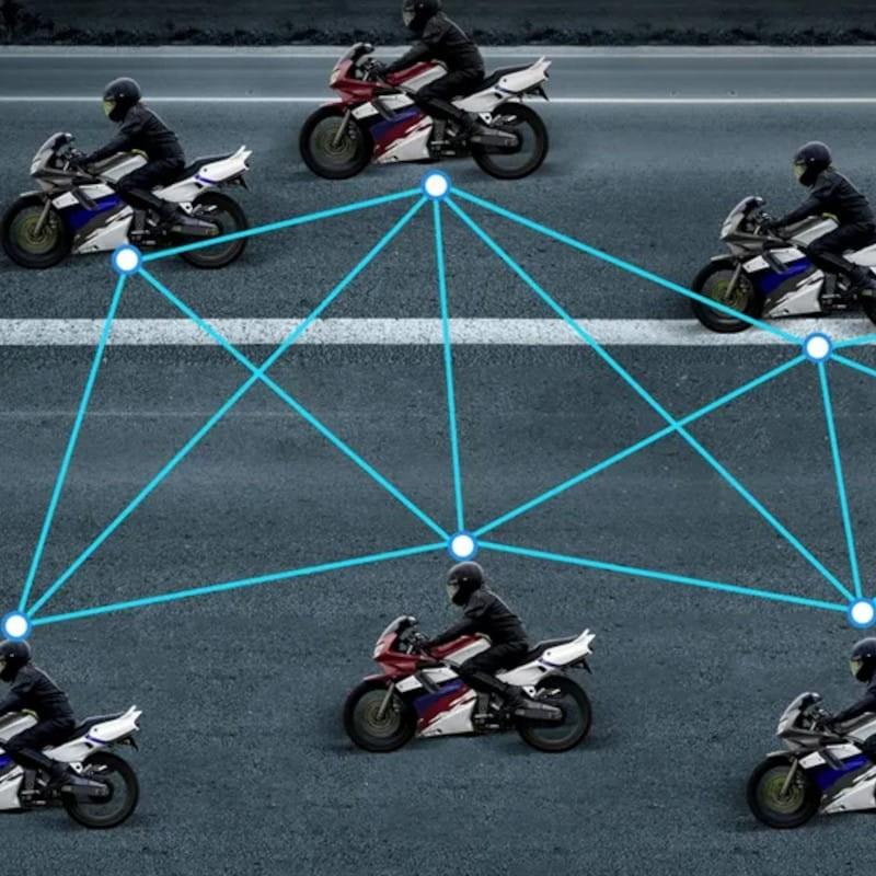 Interfone para motocicleta EJEAS MS8 Sem fio Bluetooth - 8 motoristas