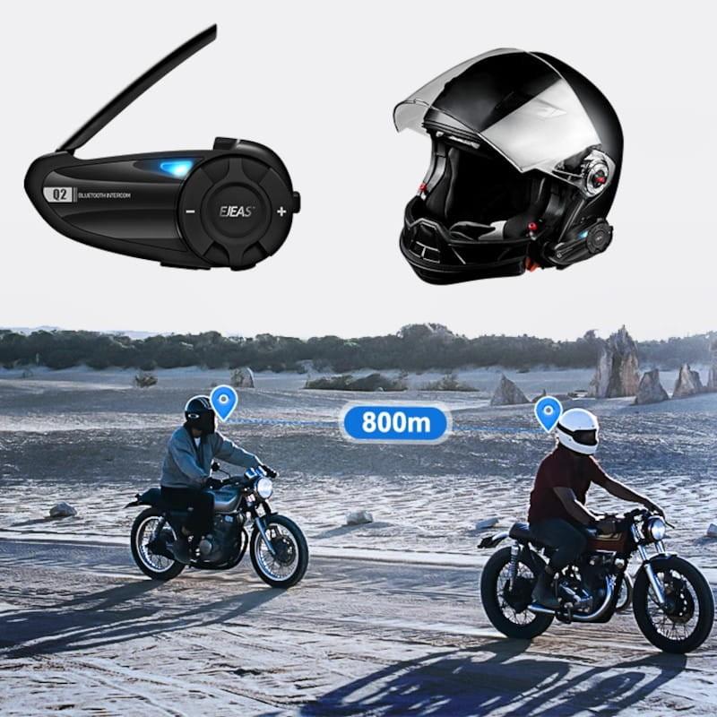 Interphone pour moto EJEAS Q2 sans fil Bluetooth 5.1 - 800m