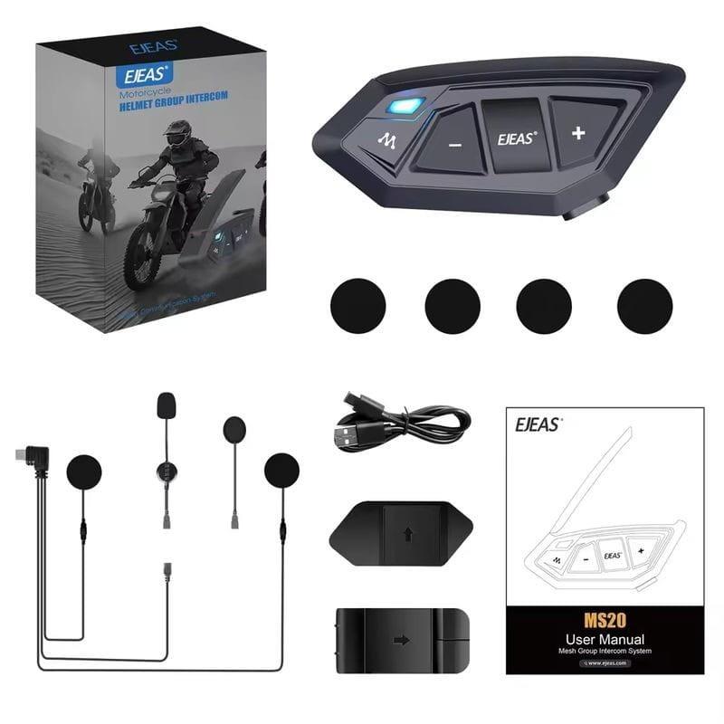 Contenido de Intercomunicador para Moto EJEAS MS20 - Inalámbricos Bluetooth