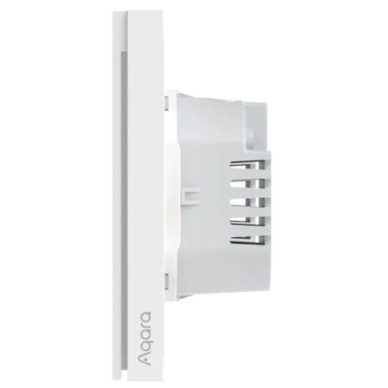 Vue latérale du commutateur Xiaomi Aqara Smart Wall Switch H1 Single ZigBee 3.0 Blanc