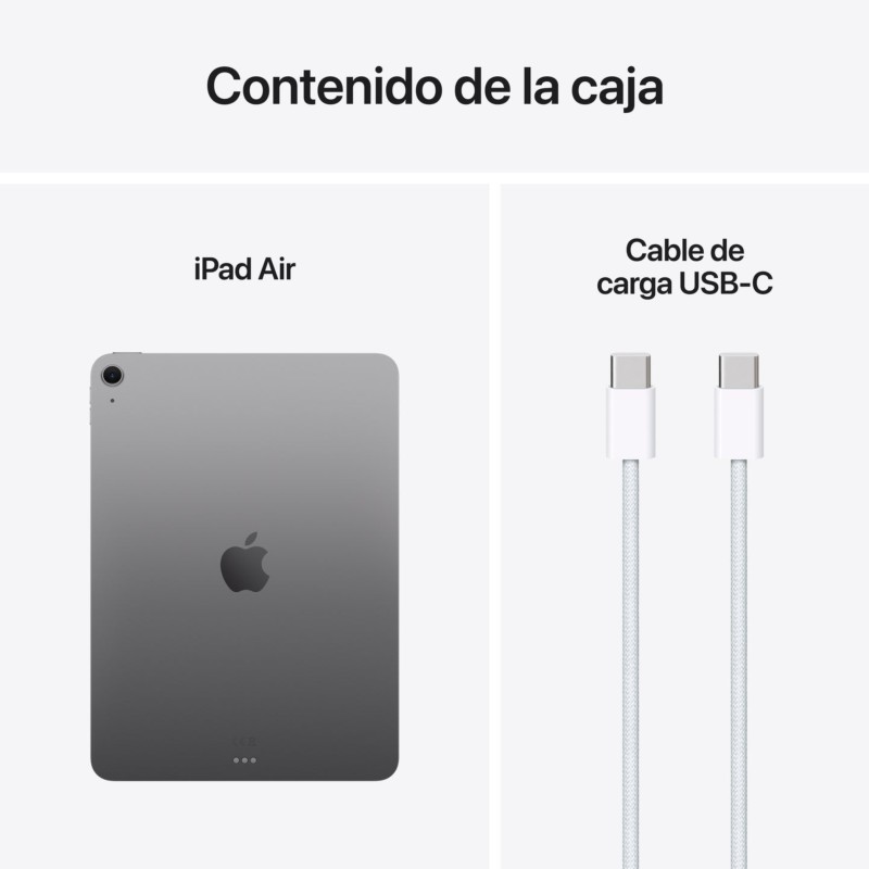 O que vem na caixa do Apple iPad Air 2025 11" 8GB/1TB WiFi Cinzento