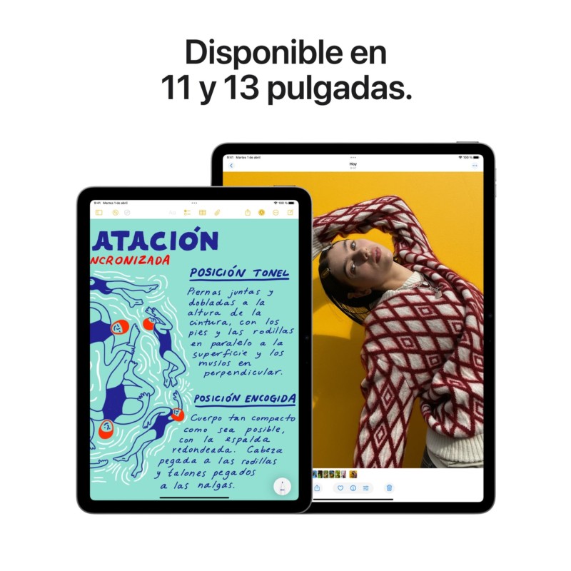 Diferentes tamanhos do Apple iPad Air 2025 11" 8GB/128GB WiFi Cinzento