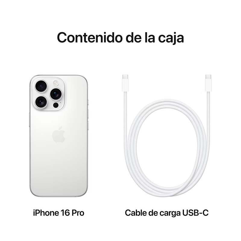 conteúdo da embalagem do Telefone móvel Apple iPhone 16 Pro 5G 1TB Branco