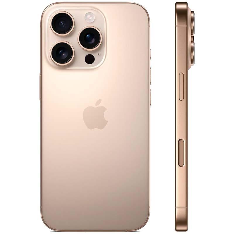 vista trasera y lateral del Teléfono móvil Apple iPhone 16 Pro 5G 128GB Desierto
