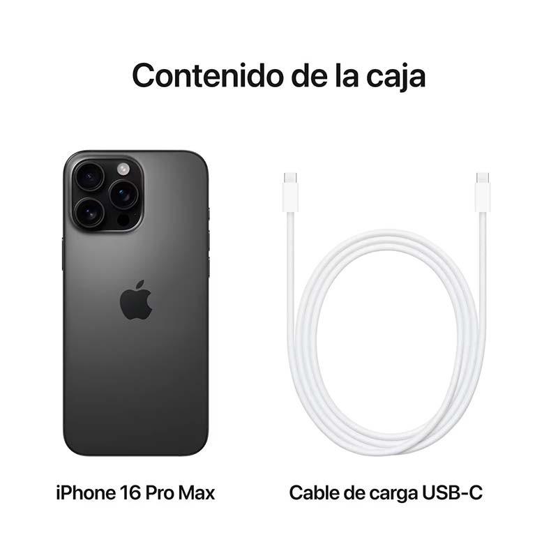 conteúdo da embalagem do Telefone móvel Apple iPhone 16 Pro Max 5G 256GB Preto