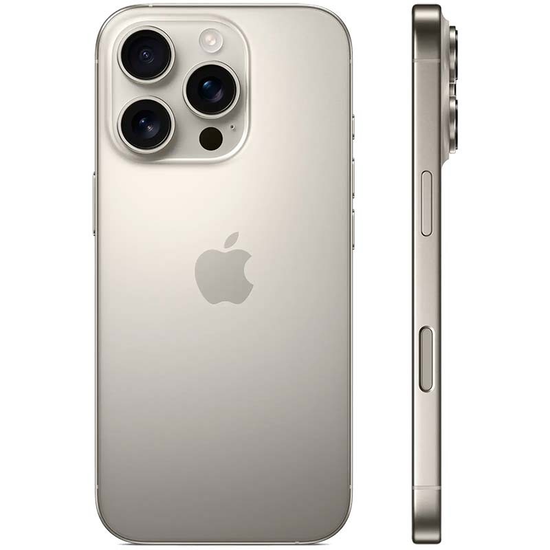 vue arrière et latérale du Téléphone mobile Apple iPhone 16 Pro 5G 128Go Naturel