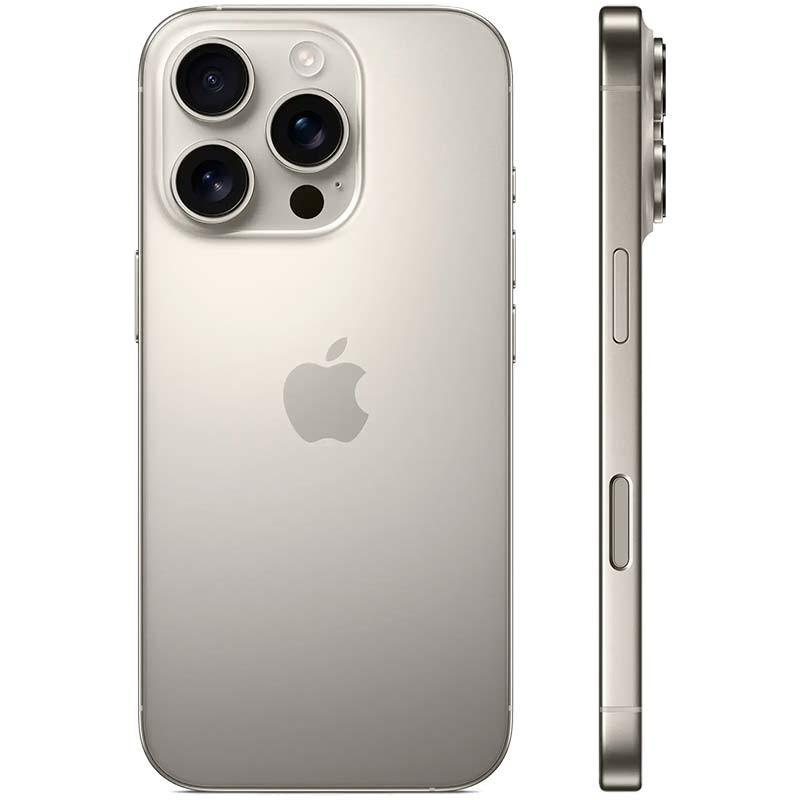 vue arrière et latérale du Téléphone mobile Apple iPhone 16 Pro 5G 128Go Naturel