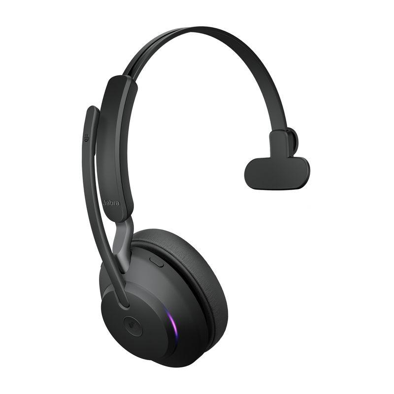 Latérale de Jabra Evolve2 65 MS Mono Bluetooth Noir - Écouteurs sans fil