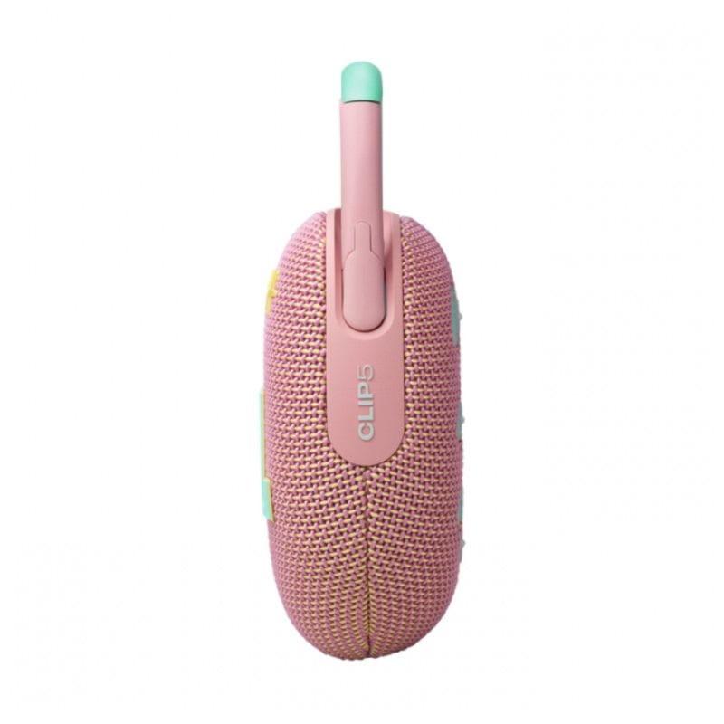 Perfil del Altavoz JBL Clip 5 Rosa con Bluetooth 5.3