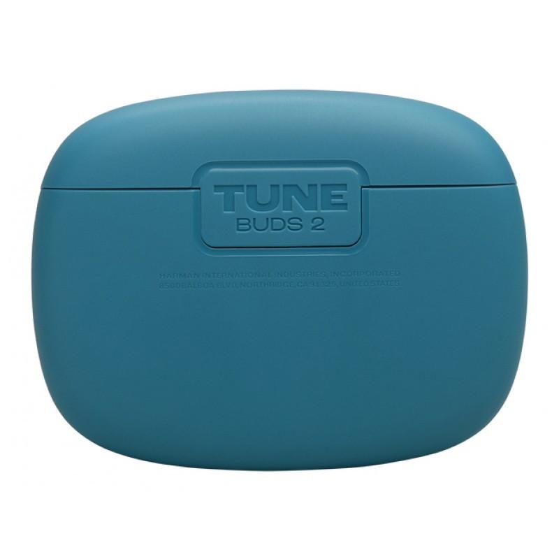 JBL Tune Buds 2 Turquesa - vista trasera del estuche de carga