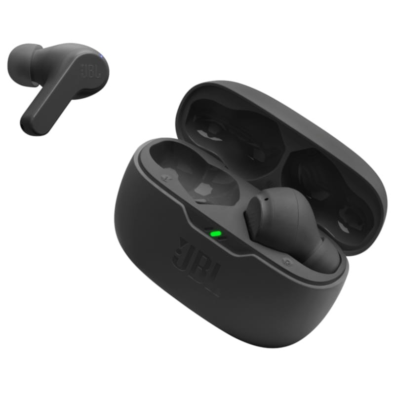 estuche de carga de los Auriculares Bluetooth JBL Wave Beam Negro