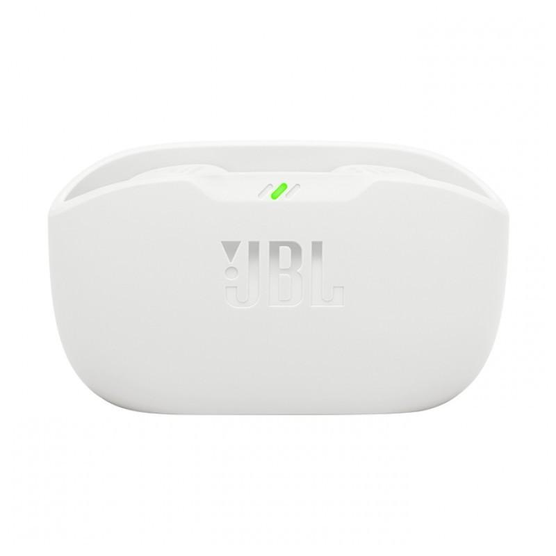 JBL Wave Buds 2 Blanco - vista frontal del estuche de carga
