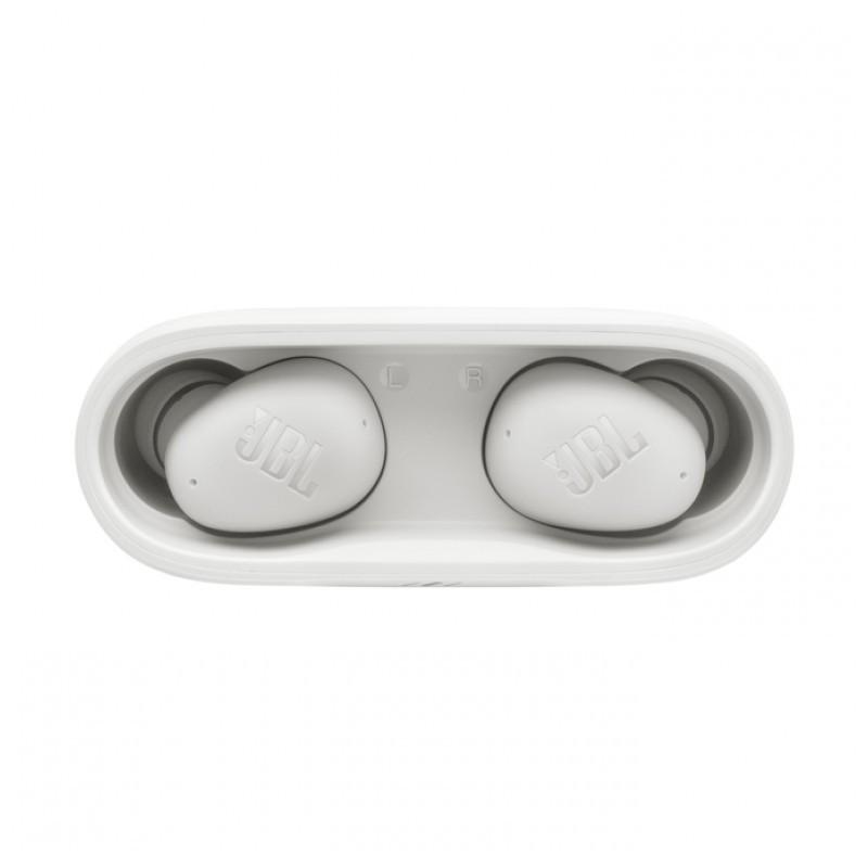 JBL Wave Buds 2 Blanco - vista superior del estuche de carga
