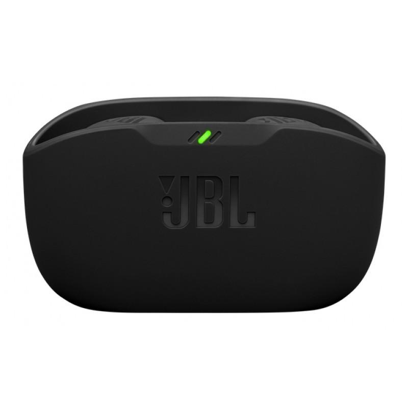 JBL Wave Buds 2 Negro - vista frontal del estuche de carga