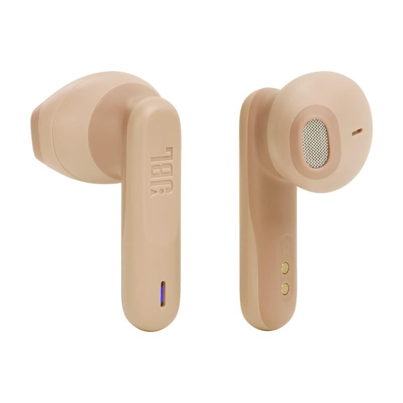 vista frontal y trasera de los Auriculares Bluetooth JBL Wave Flex Beige