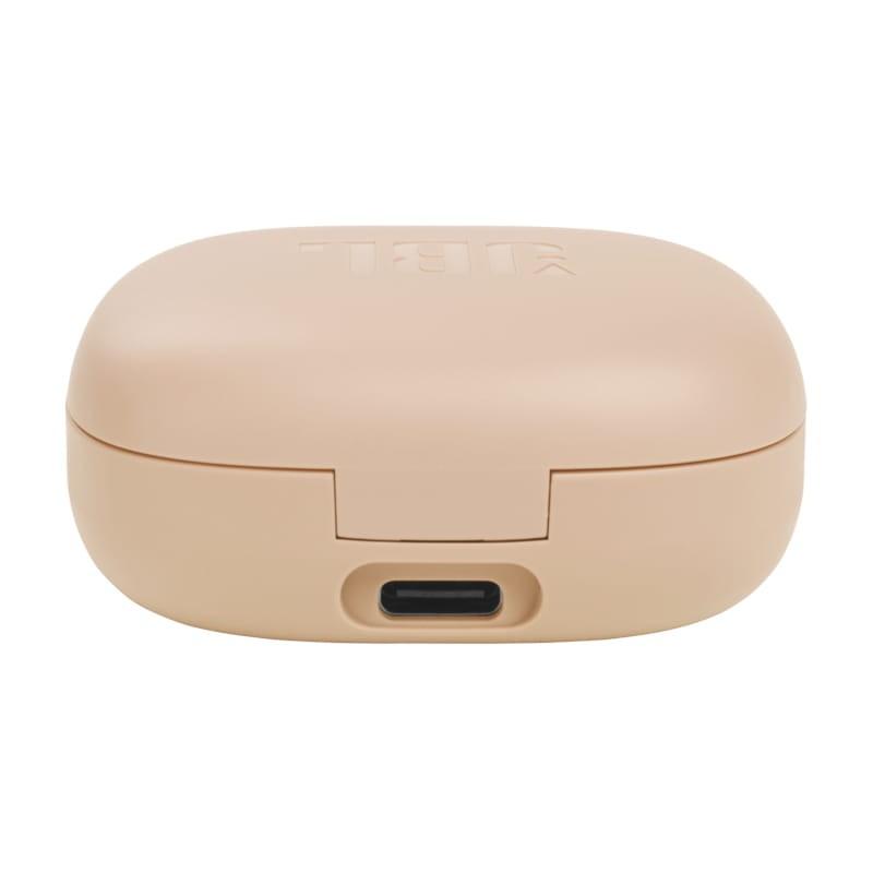 vista trasera del estuche de los Auriculares Bluetooth JBL Wave Flex Beige