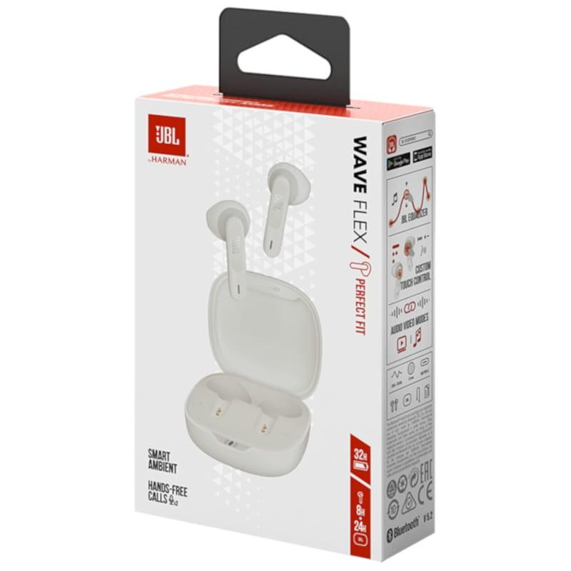 Embalagem dos Auscultadores Bluetooth JBL Wave Flex Branco