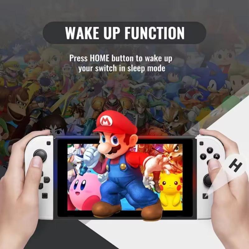 Ensemble de Joy-Con Gauche/Droite Compatible Nintendo Switch Blanc avec Mode Veille