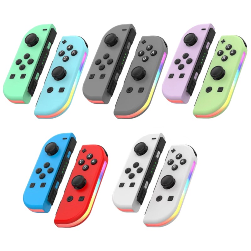 Colores de Mando Joy-Con Set Izq/Dcha Nintendo Switch Compatible Blanco RGB