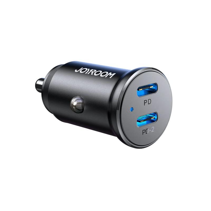 Gran calidad de Joyroom JR-CCN06 Dual USB-C Mini Metal - Cargador de coche