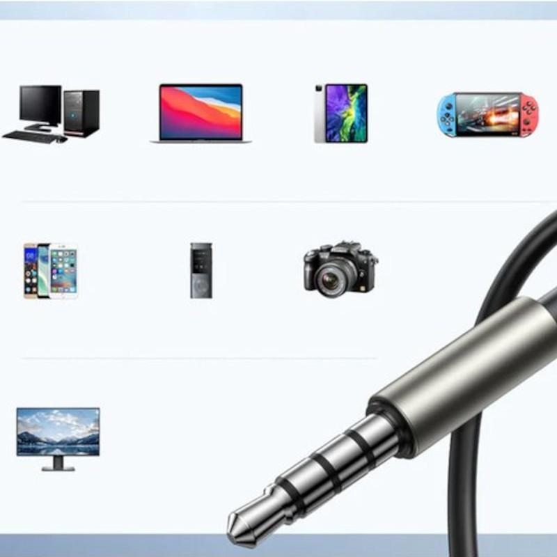 Conexiones de Joyroom JR-EW03 Jack 3.5mm Gris Oscuro - Auriculares con cable