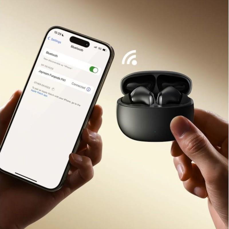 Conexión de Joyroom JR-FN1 TWS Negro - Auriculares Bluetooth