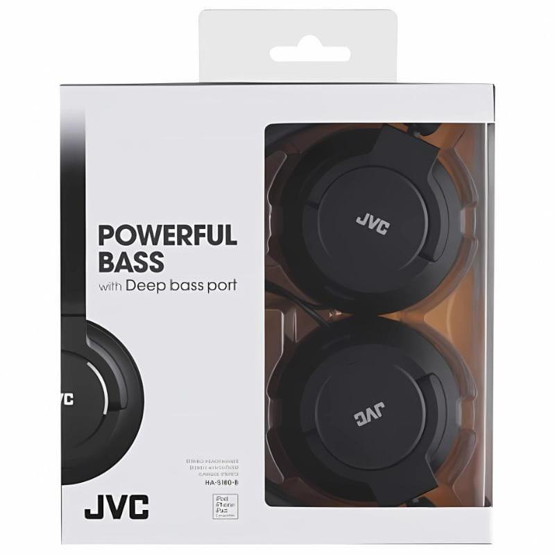 Casque d'écoute JVC HA-S180-W-E Noir pliable avec câble boîte