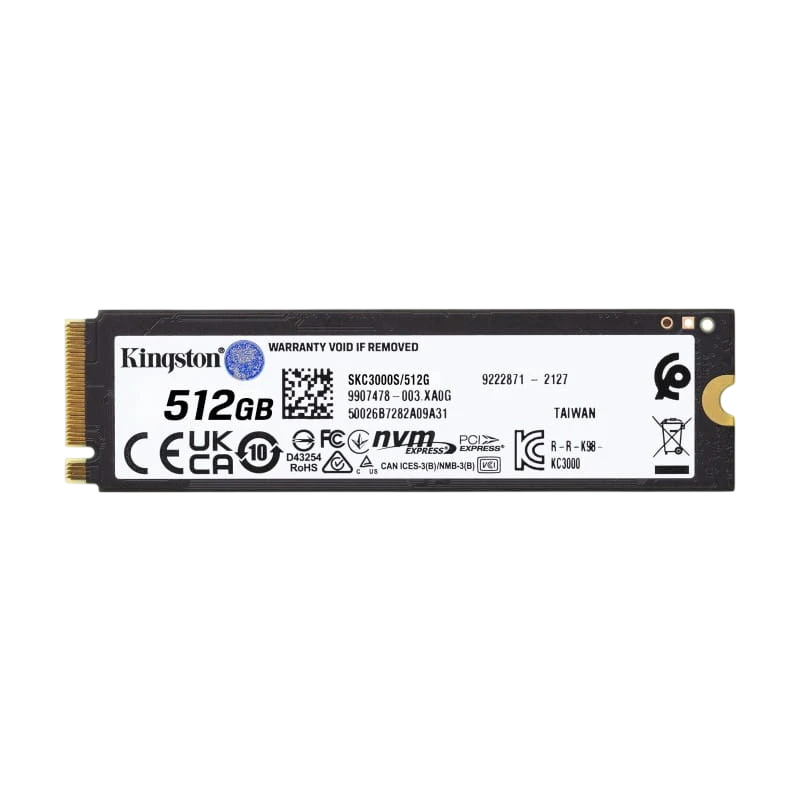 Kingston Technology KC3000 M.2 2280 512GB PCIe 4.0 NVMe - Disco duro SSD
