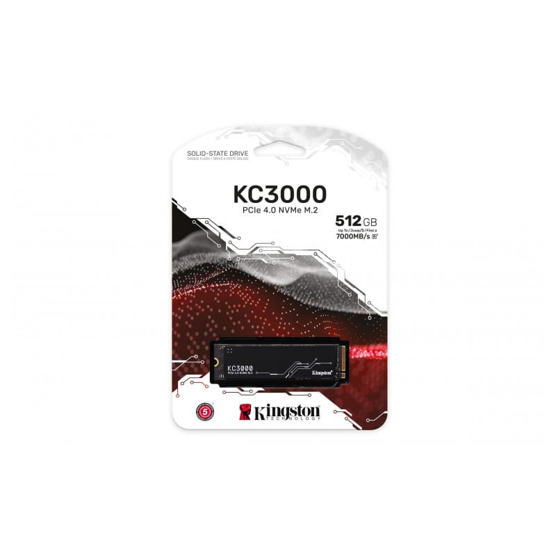 Kingston Technology KC3000 M.2 2280 512 GB PCIe 4.0 NVMe TLC - Disco duro SSD en caja