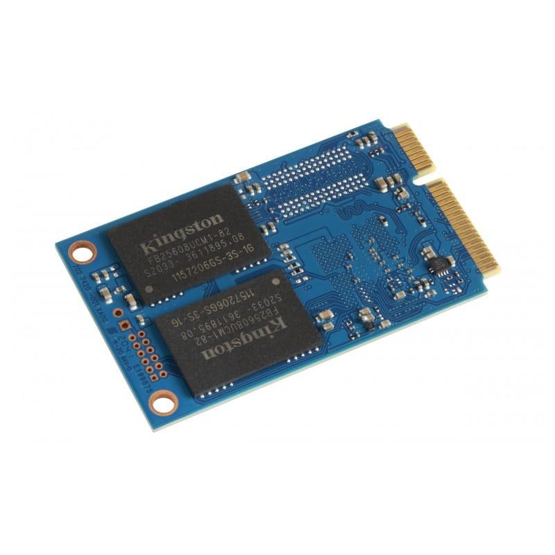 Kingston Technology KC600 mSATA 256 GB SATA III TLC - Disco duro SSD parte trasera inclinada