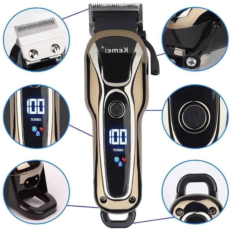 Kemei KM-1990 - Cortapelos Dorado Opciones