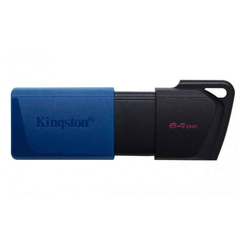 Vista lateral izquierda del Kingston DataTraveler Exodia 64GB USB A Negro/Azul