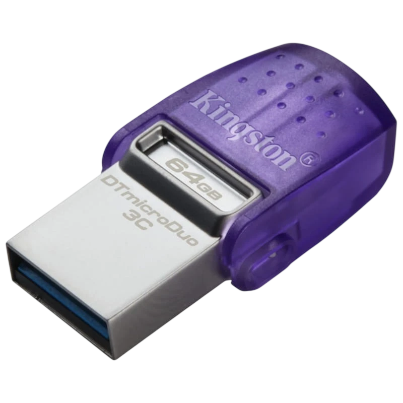Kingston Technology DataTraveler microDuo 3C 64 GB Púrpura - Unidad flash USB