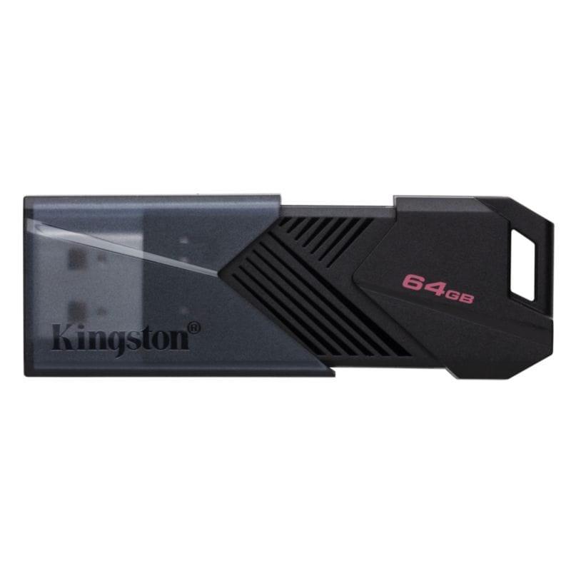 Vista frontal delantera del Kingston DataTraveler Exodia Onyx 64 GB USB 3.2 Gen 1 Negro