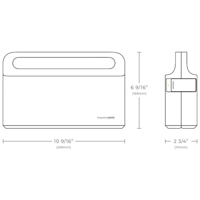 Dimensões do kit de ferramentas de chave de fenda elétrica Hoto